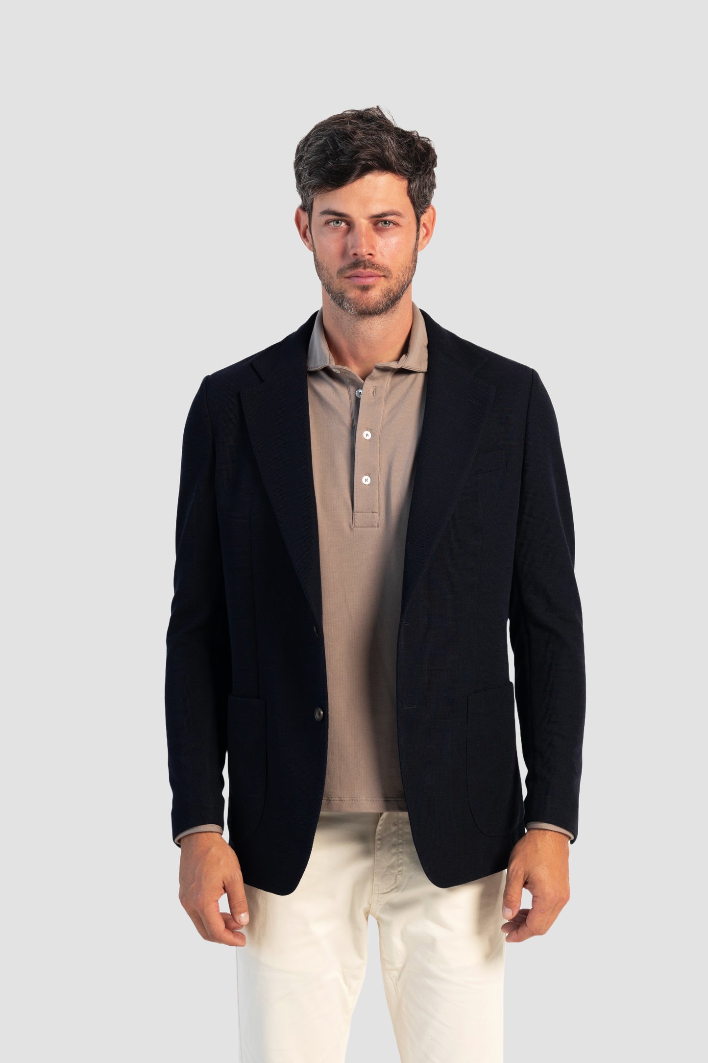 Pima Cotton Stretch Long Sleeve Polos