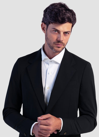 jersey dress shirts Textured Jersey Shirt in Navy XXXL